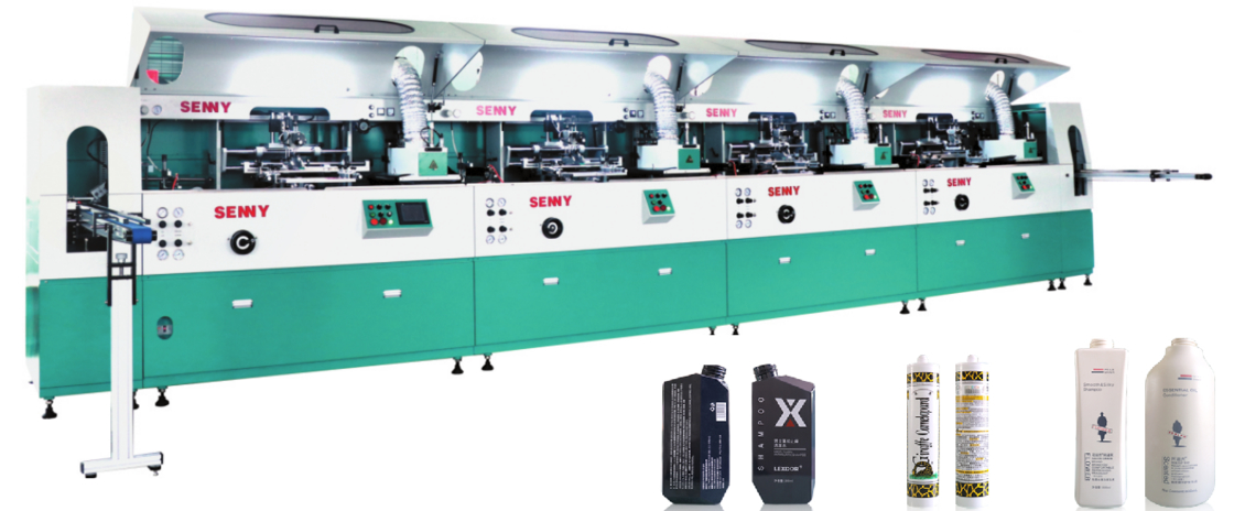 دستگاه چاپ UV خطی اتوماتیک بطری پلاستیکی 1-8 رنگ، 85 عدد در دقیقه