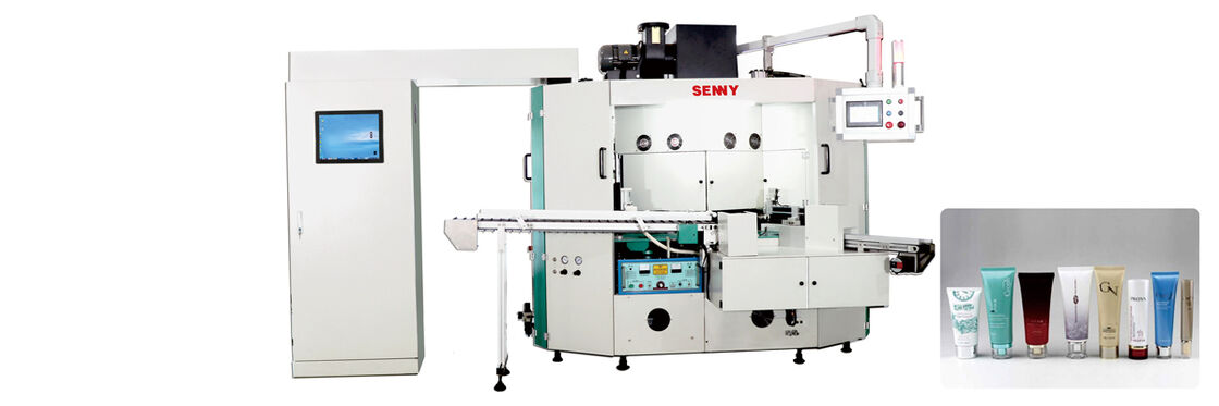 SRS1249 4 color Servo-drive auto soft tube screen printing machine up to 70pcs/min